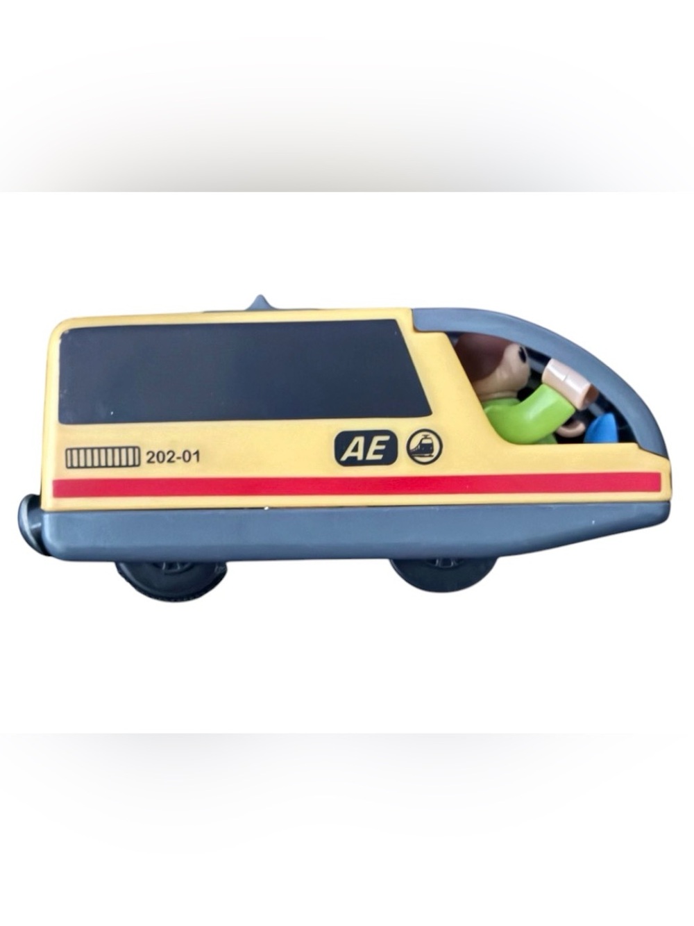 AE Yellow Kids Toy Vehicle with Red Stripe